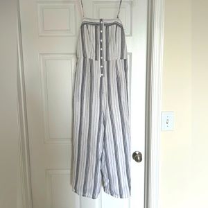Romper blue & white